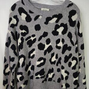 🌟Adora Women's Gray Leopard Print Sweater🌟